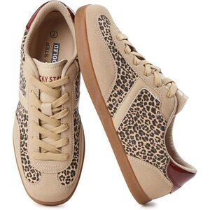 Women's Leopard Fashion Retro Sneaker Casual Trendy Walking Shoes Non Slip